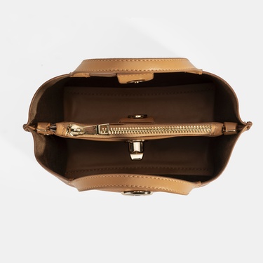  Kadın Kahve Omuz Askılı Mini El Çantası