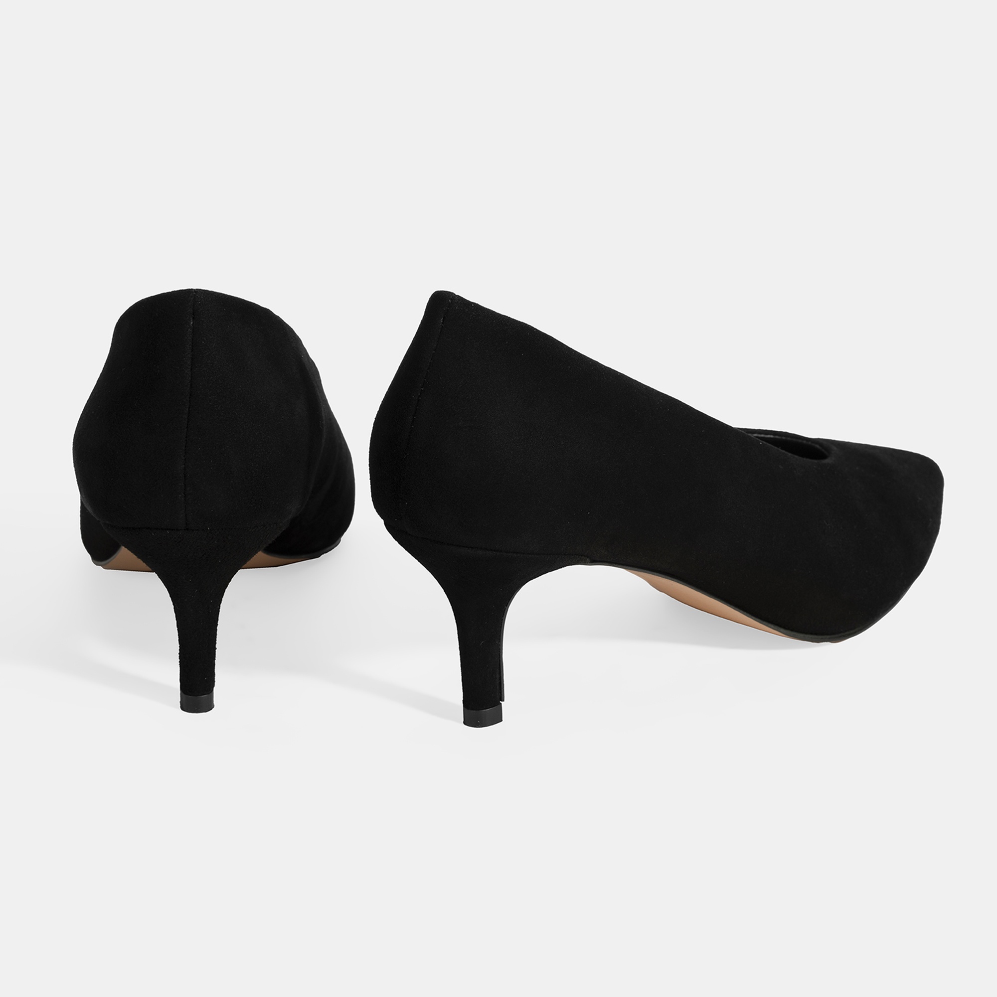 Kadın Siyah Klasik Süet Topuklu Ayakkabı