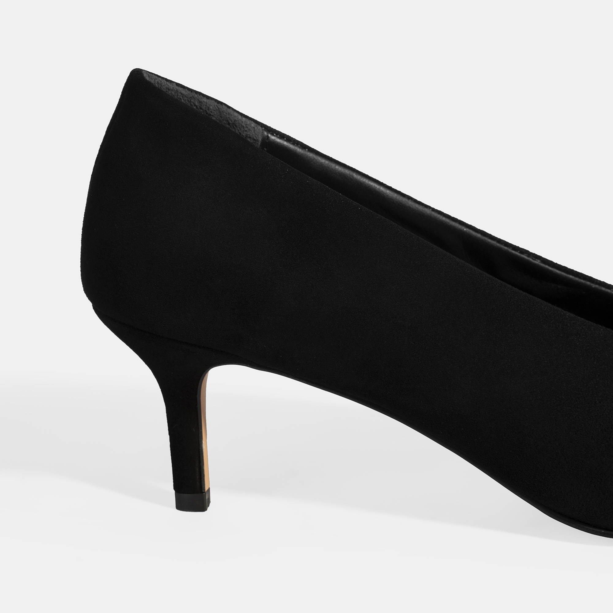 Kadın Siyah Klasik Süet Topuklu Ayakkabı