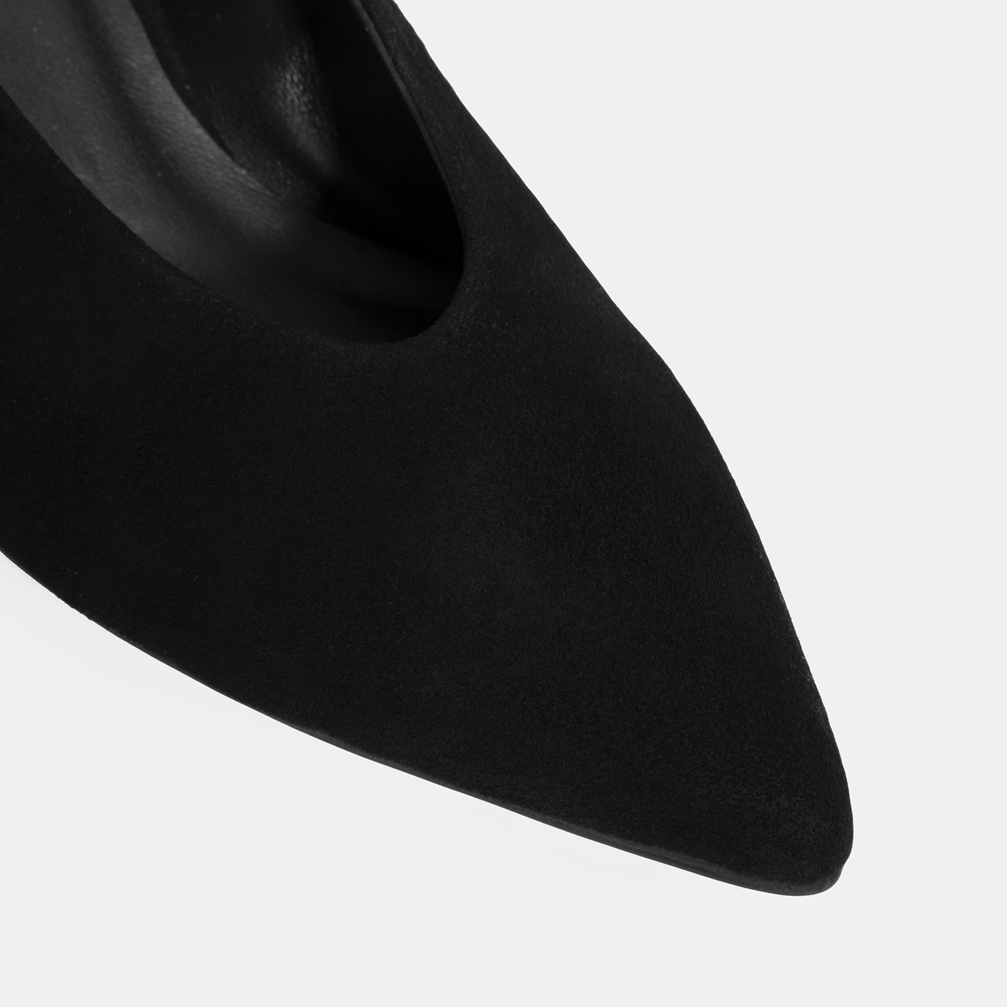 Kadın Siyah Klasik Süet Topuklu Ayakkabı