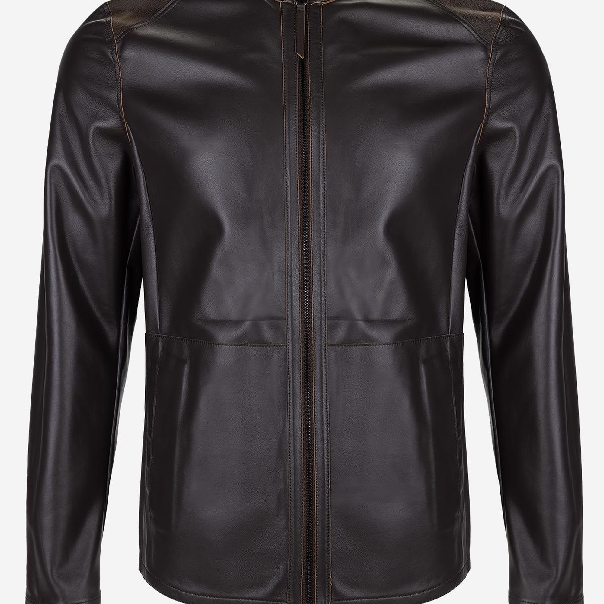 Valmenti Erkek Hakiki Deri Kahverengi Deri Mont