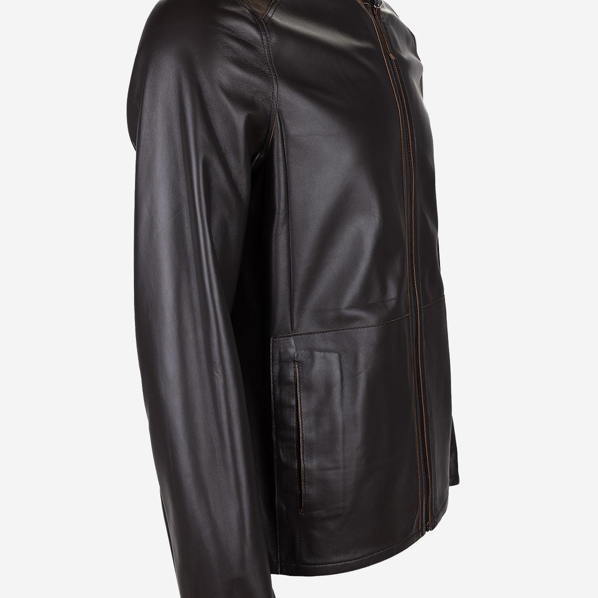 Valmenti Erkek Hakiki Deri Kahverengi Deri Mont