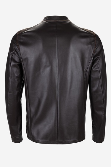  Valmenti Erkek Hakiki Deri Kahverengi Deri Mont