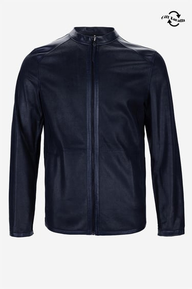  Valmenti Erkek Hakiki Deri Lacivert Deri Mont