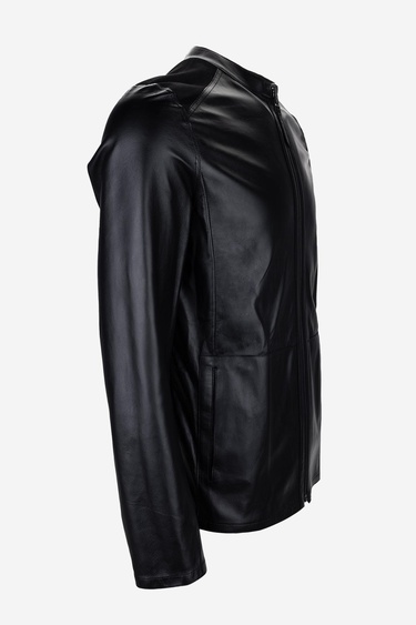  Valmenti Erkek Hakiki Deri Siyah Süet Deri Mont