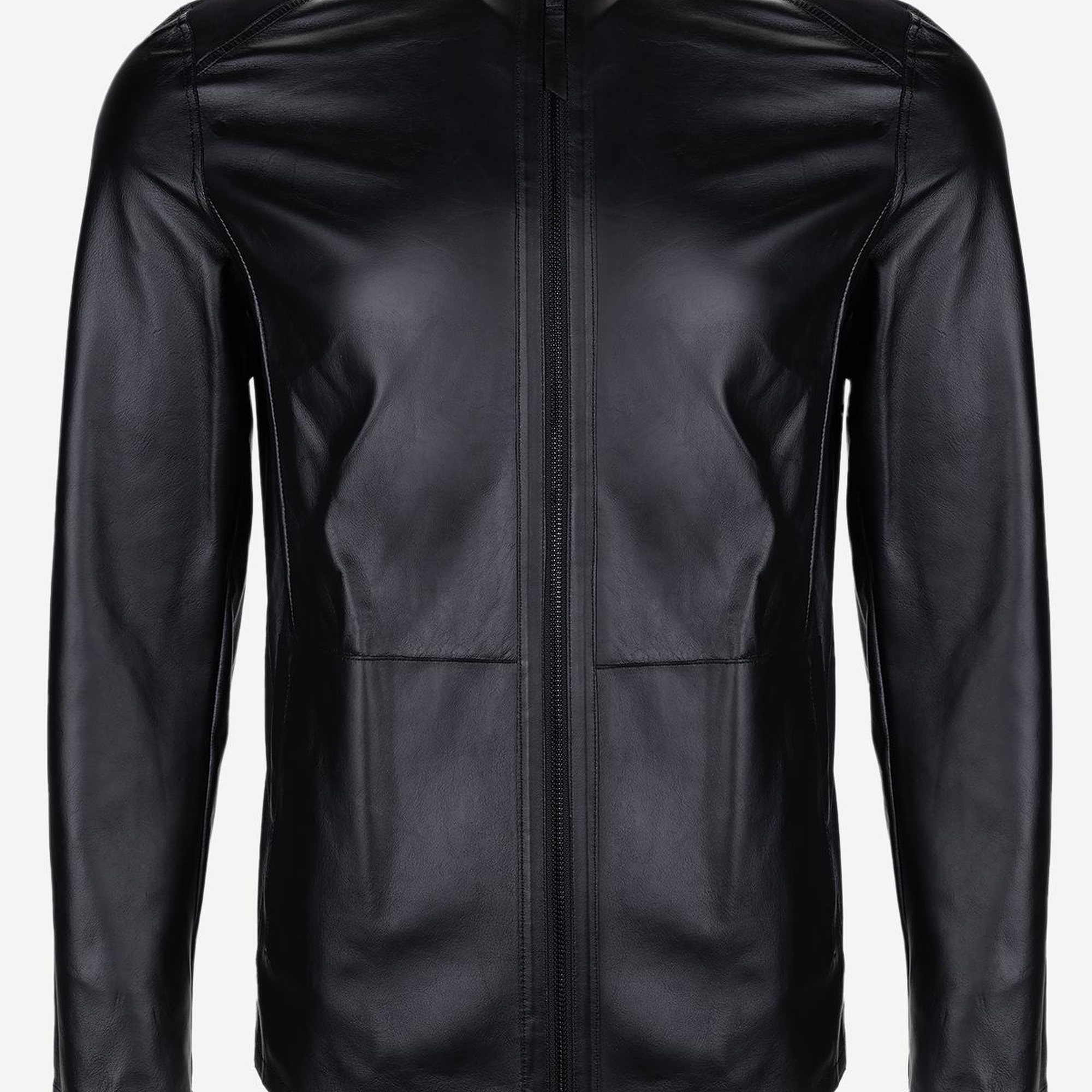 Valmenti Erkek Hakiki Deri Siyah Süet Deri Mont