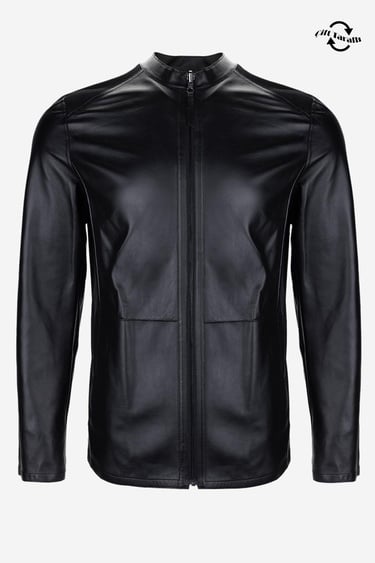  Valmenti Erkek Hakiki Deri Siyah Süet Deri Mont