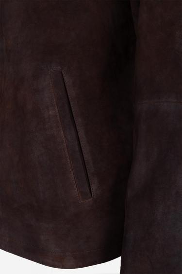  Valmenti Erkek Kahverengi Hakiki Deri Deri Mont