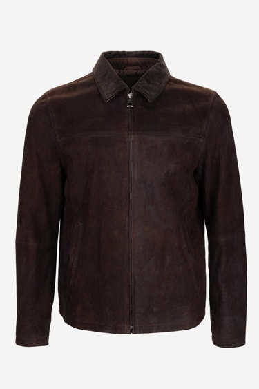  Valmenti Erkek Kahverengi Hakiki Deri Deri Mont