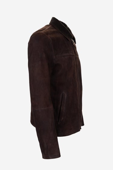  Valmenti Erkek Kahverengi Hakiki Deri Deri Mont