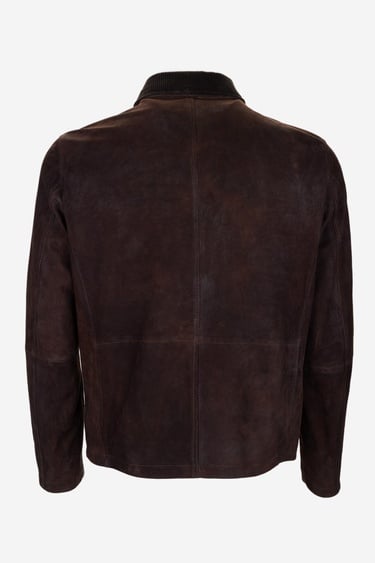  Valmenti Erkek Kahverengi Hakiki Deri Deri Mont