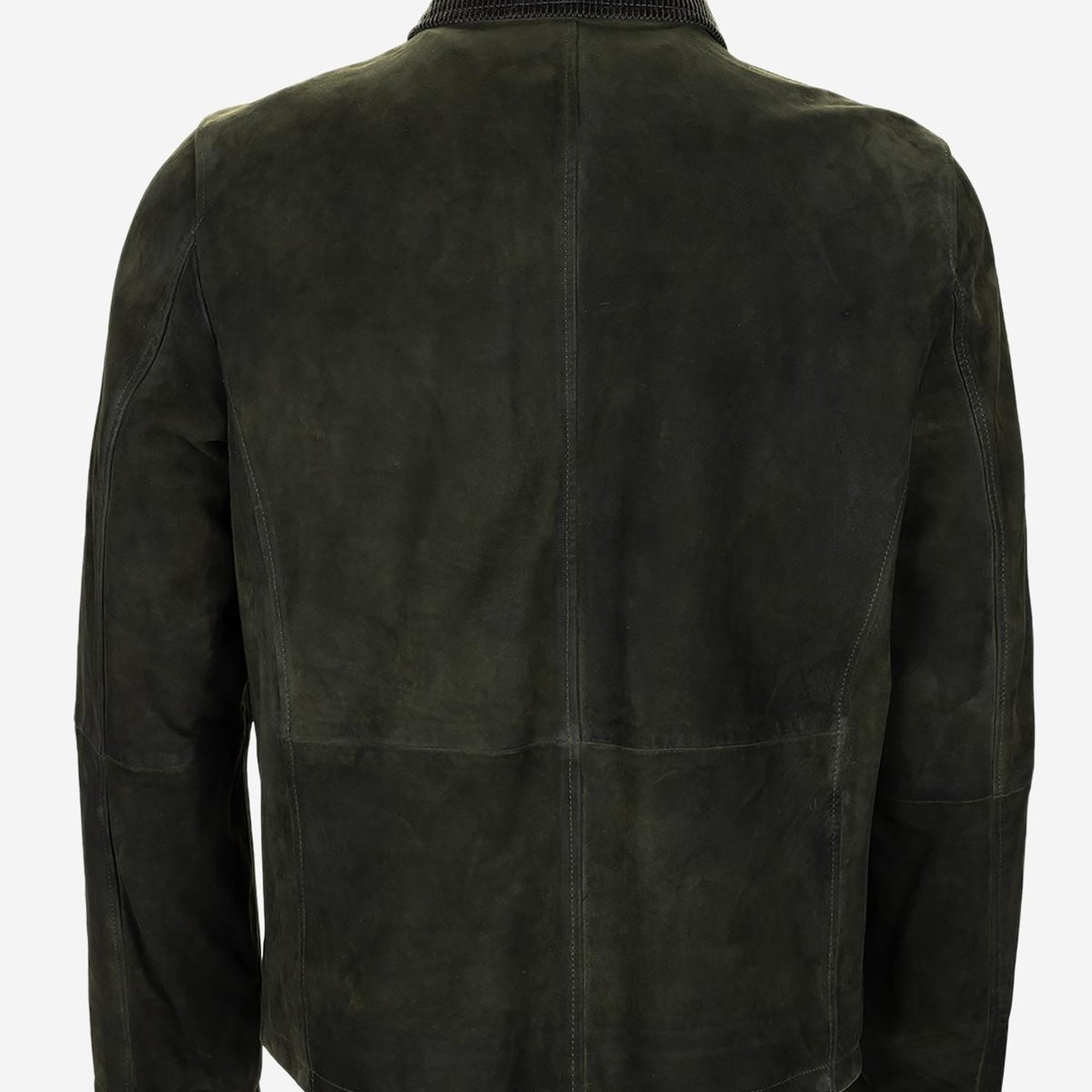 Valmenti Erkek Haki Hakiki Deri Deri Mont