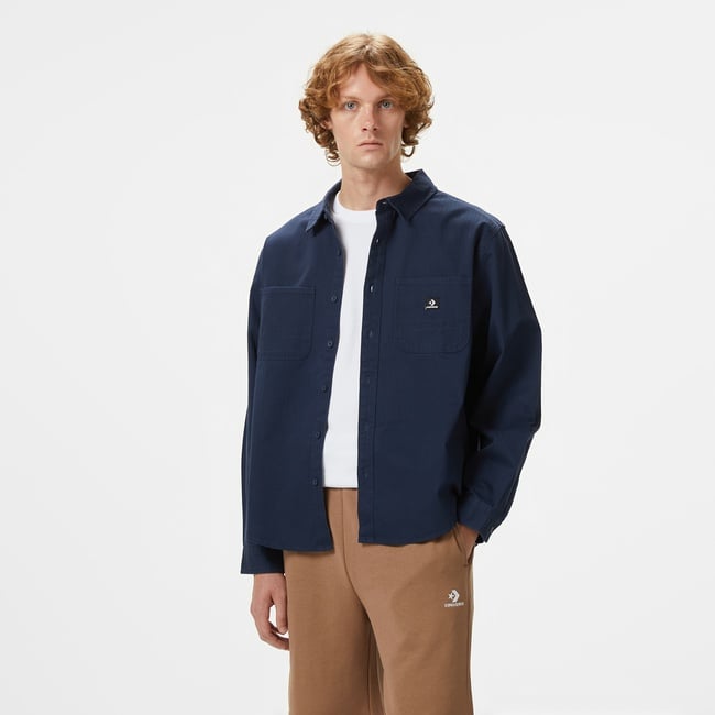  Converse Erkek Cepli Lacivert Gömlek