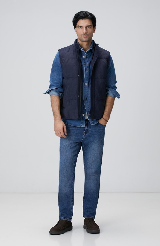  Network Erkek Mavi Denim Pantolon