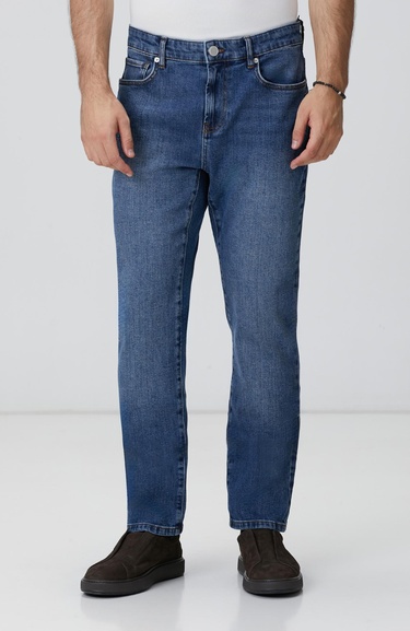  Network Erkek Mavi Denim Pantolon