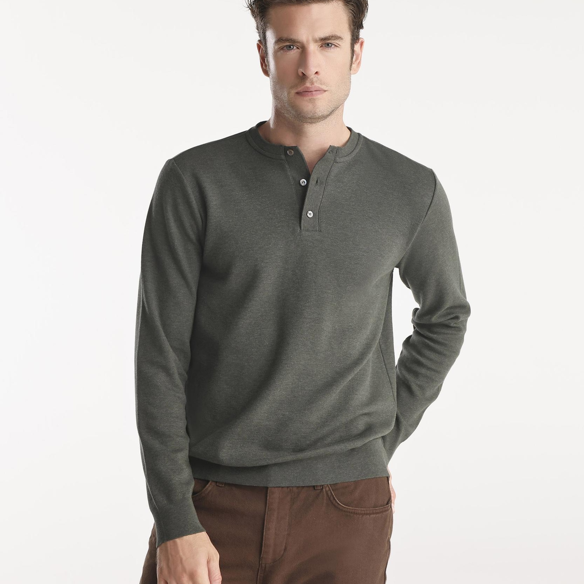 YARGICI Erkek Bisiklet Yaka Düğmeli  Triko