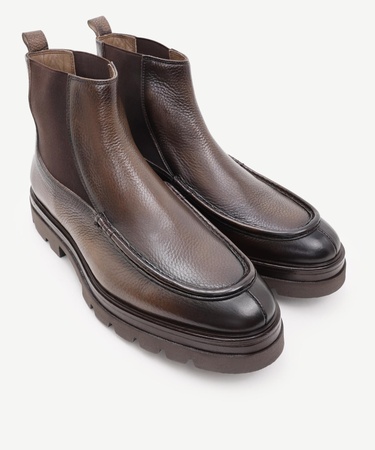  YARGICI Retro Görünümlü Lastikli Deri Bot