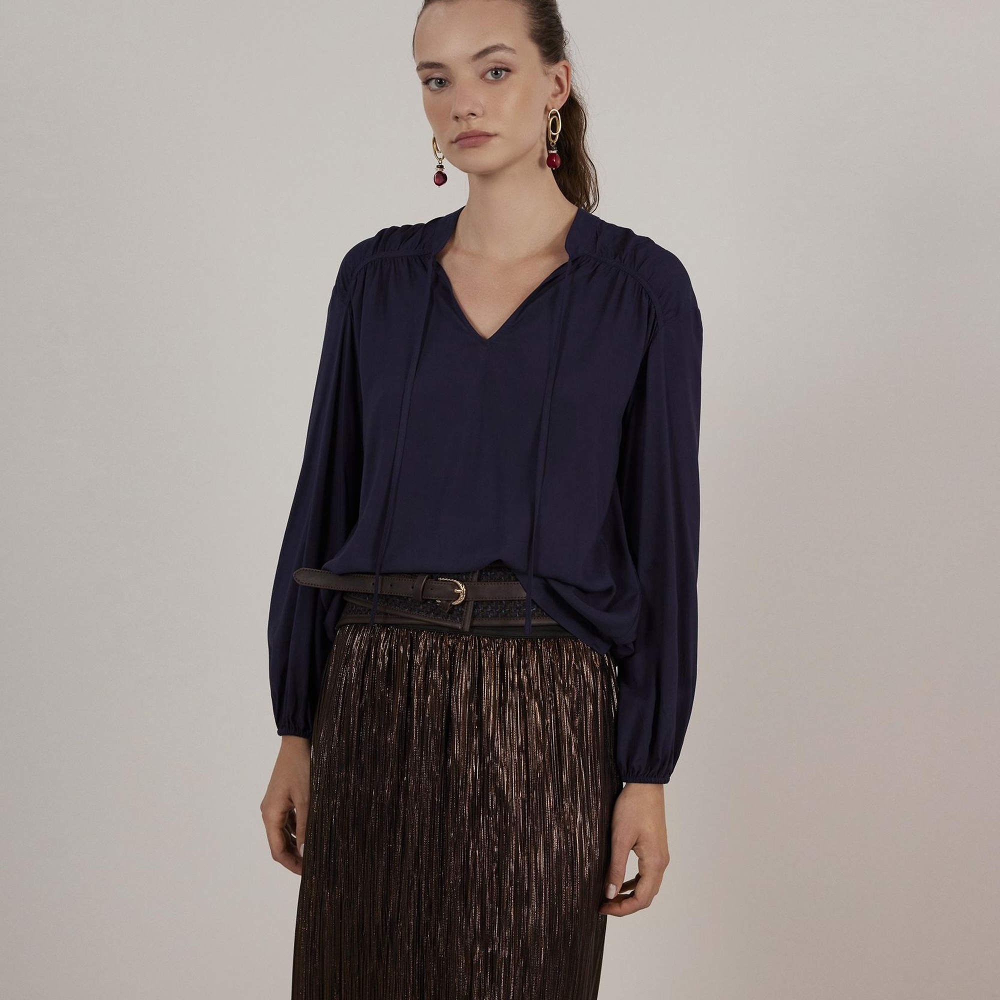 YARGICI Önü Bağlamalı Bluz