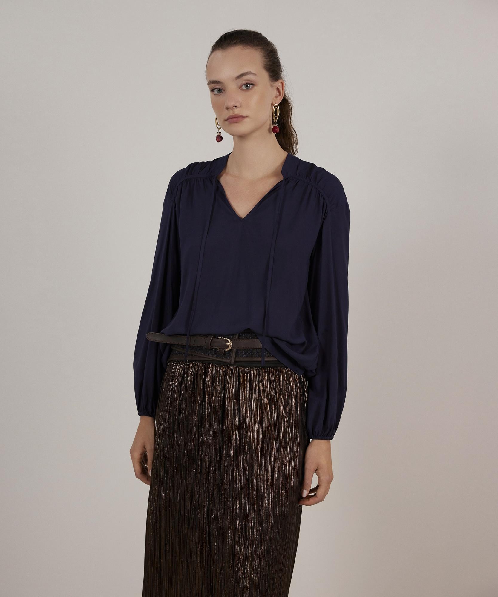  YARGICI Önü Bağlamalı Bluz