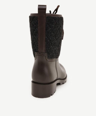  YARGICI Kapitone Detaylı Kısa Yağmur Botu