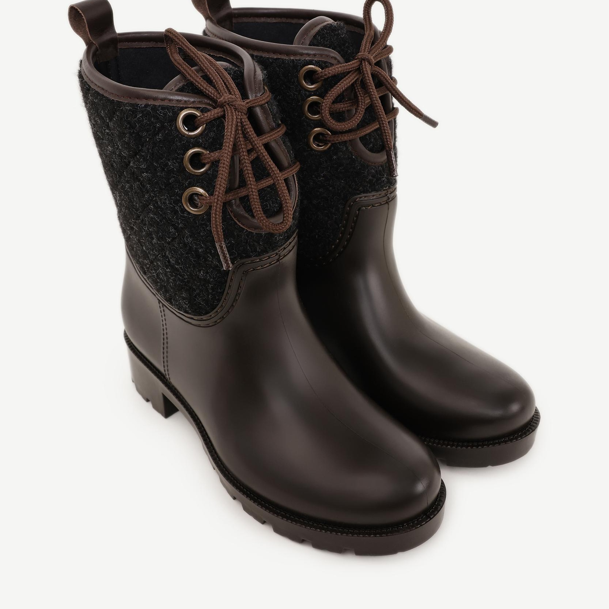 YARGICI Kapitone Detaylı Kısa Yağmur Botu