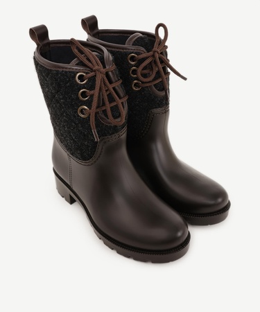  YARGICI Kapitone Detaylı Kısa Yağmur Botu