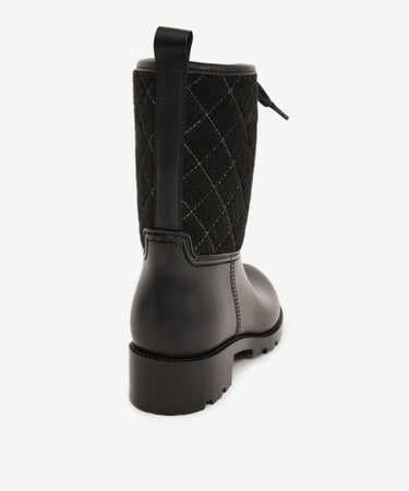  YARGICI Kapitone Detaylı Kısa Yağmur Botu