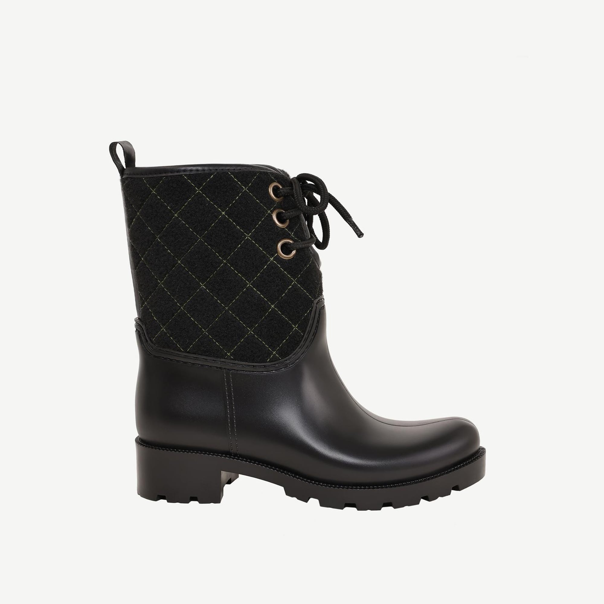 YARGICI Kapitone Detaylı Kısa Yağmur Botu