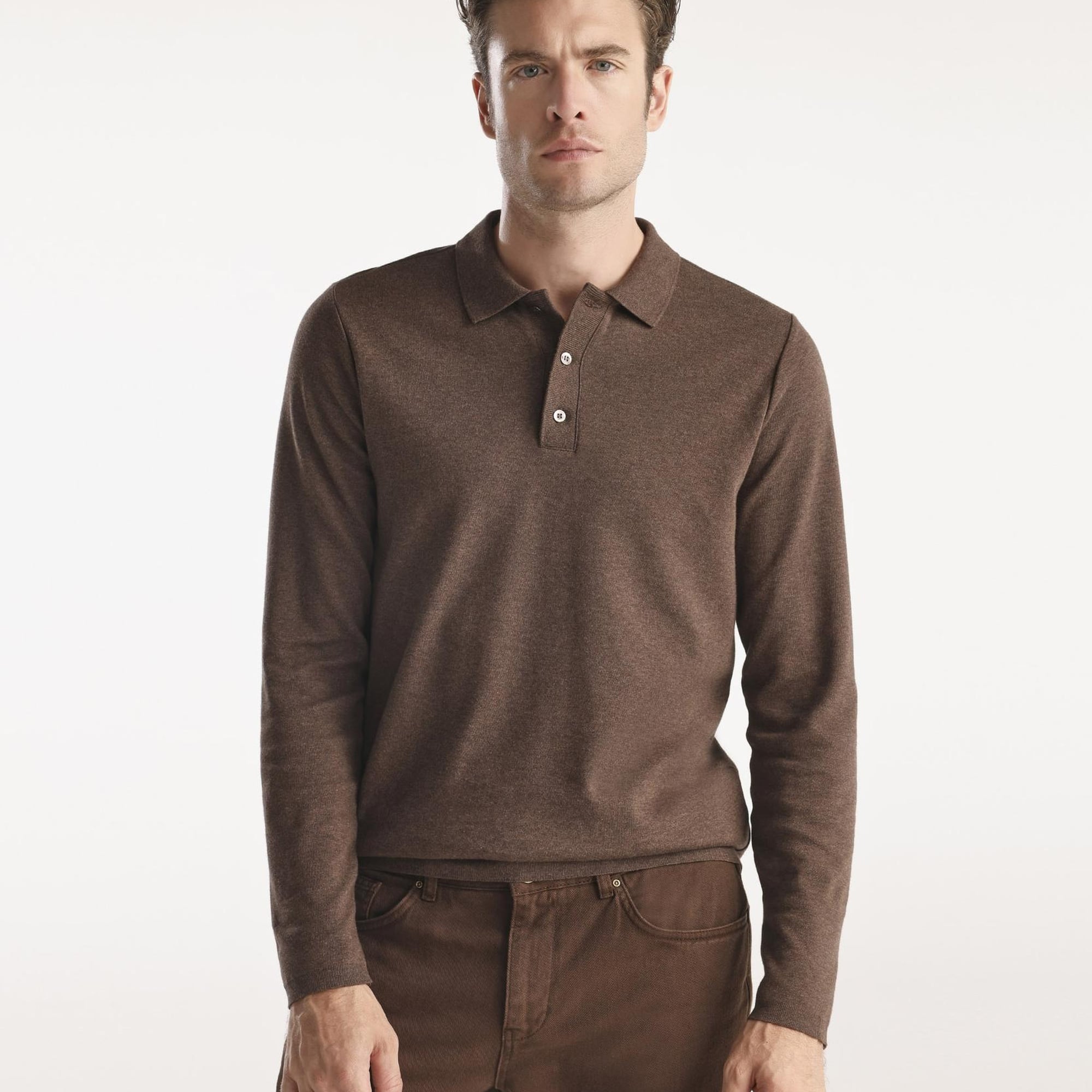 YARGICI Erkek Henry Uzun Kol Triko