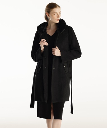  YARGICI Kapüşon Detaylı Palto