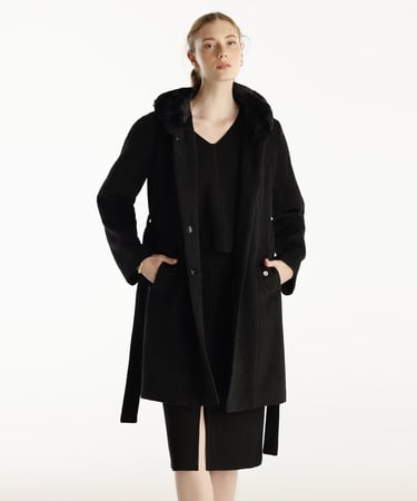  YARGICI Kapüşon Detaylı Palto