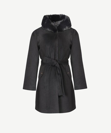  YARGICI Kapüşon Detaylı Palto