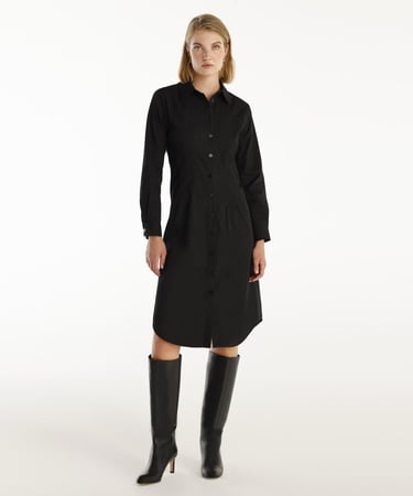  YARGICI Pens Detaylı Uzun Kollu Gömlek Elbise