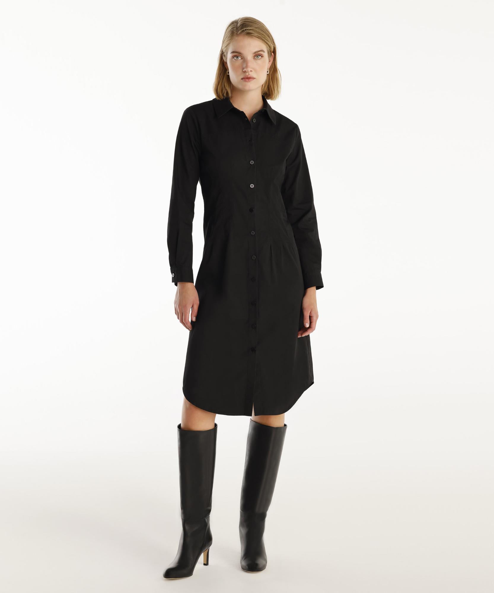  YARGICI Pens Detaylı Uzun Kollu Gömlek Elbise