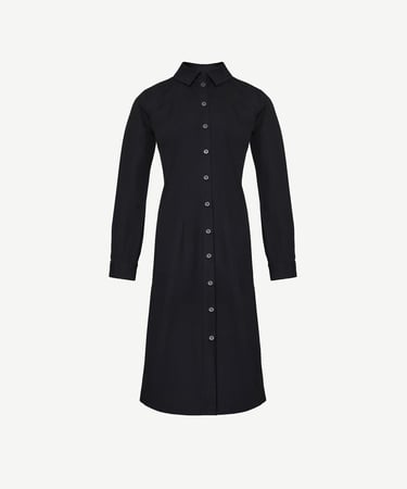  YARGICI Pens Detaylı Uzun Kollu Gömlek Elbise