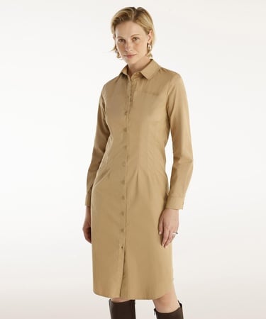  YARGICI Pens Detaylı Uzun Kollu Gömlek Elbise