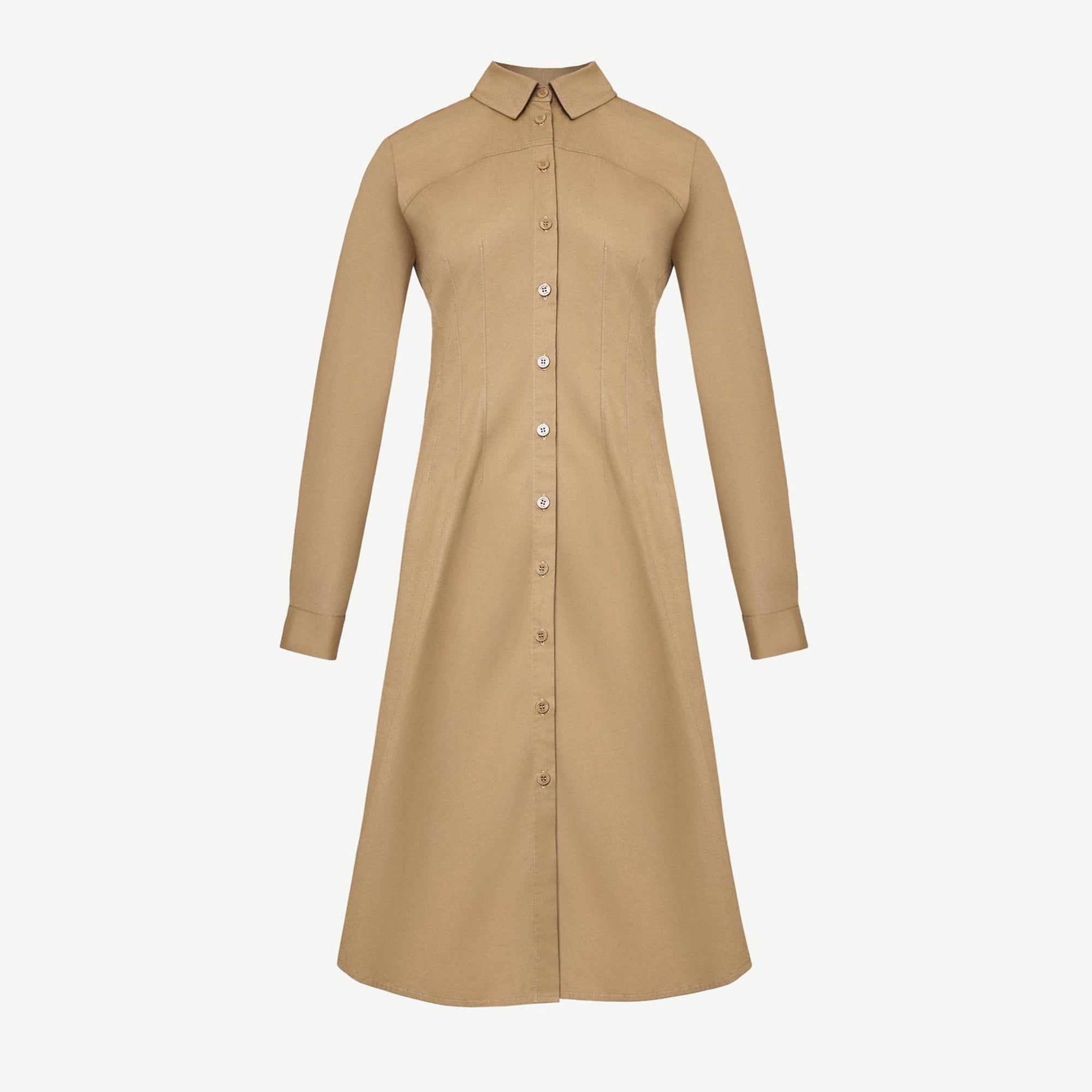 YARGICI Pens Detaylı Uzun Kollu Gömlek Elbise