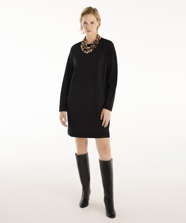  YARGICI Bisiklet Yaka Diz Üstü Triko Elbise