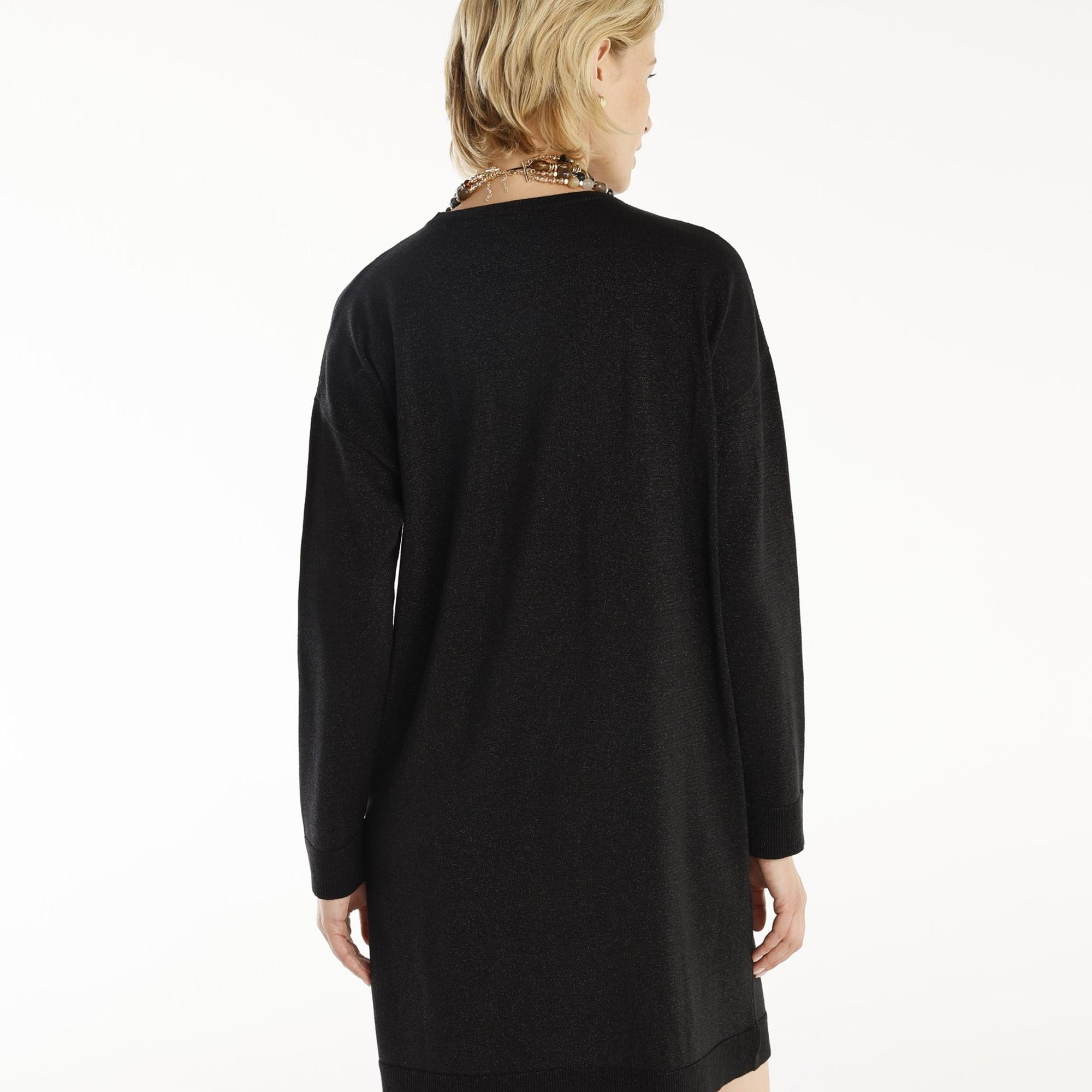 YARGICI Bisiklet Yaka Diz Üstü Triko Elbise