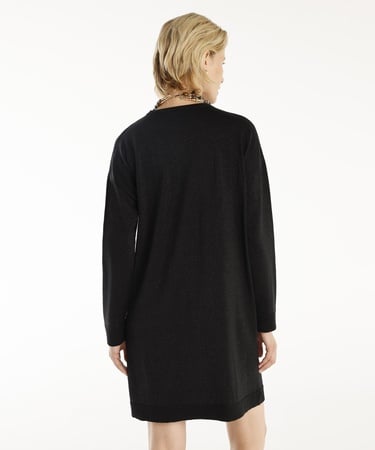  YARGICI Bisiklet Yaka Diz Üstü Triko Elbise