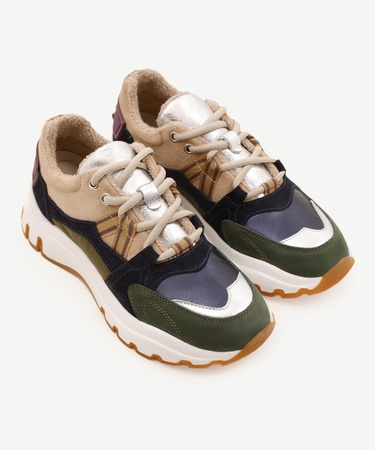  YARGICI Kalın Tabanlı Deri Sneaker