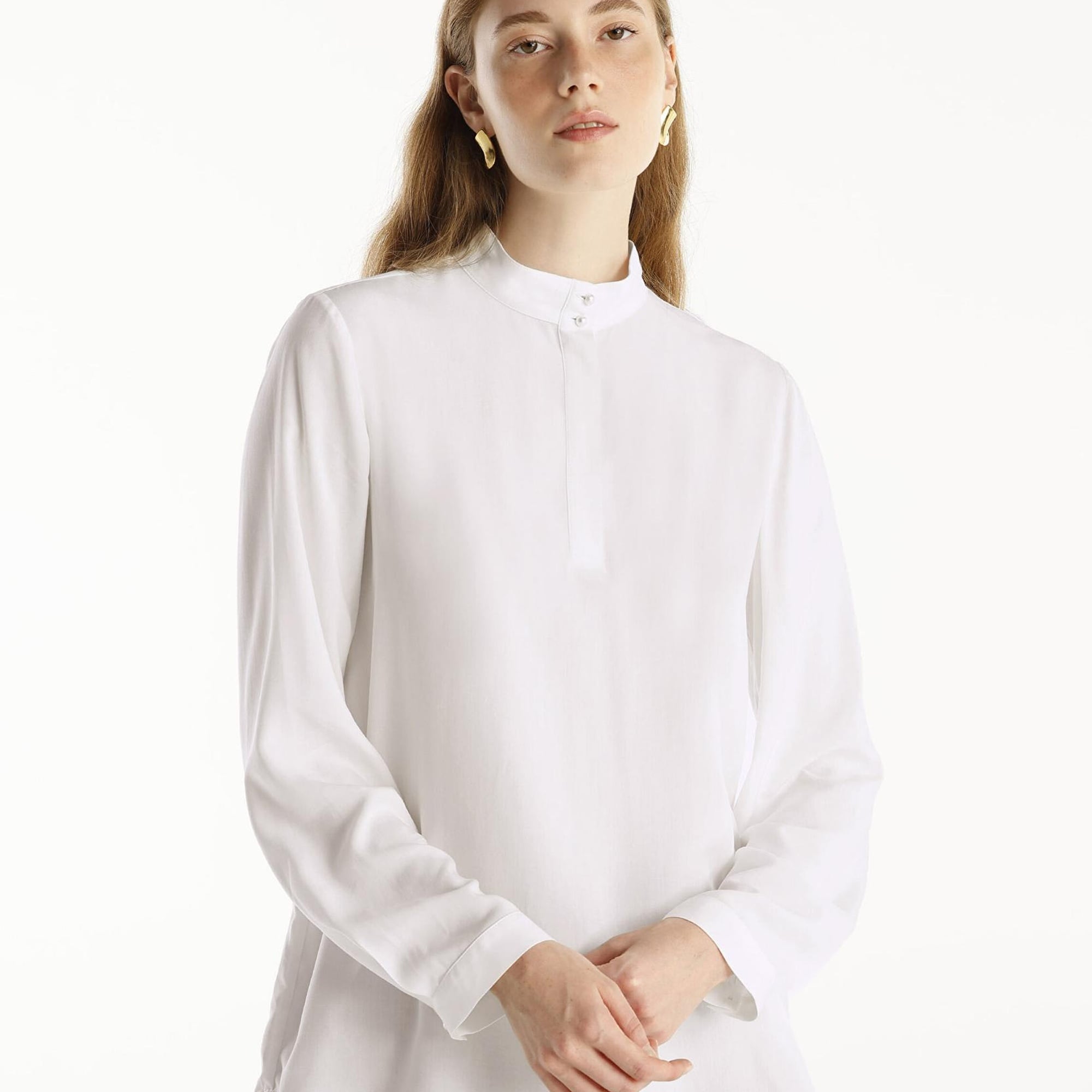 YARGICI İnci Düğmeli Bluz