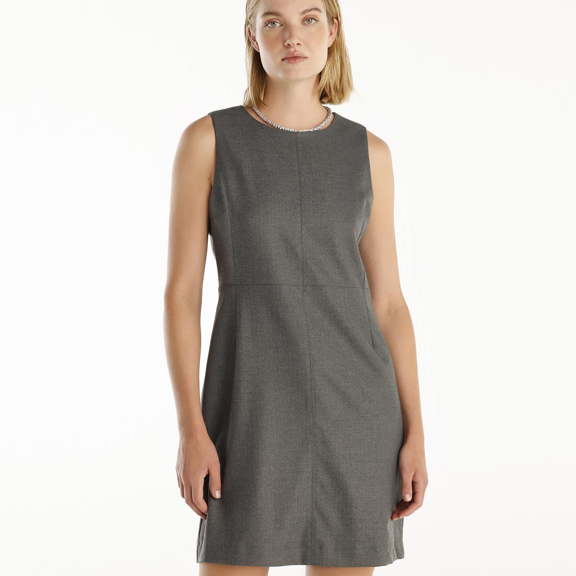 YARGICI Pensli Bisiklet Yaka Kolsuz Kısa Elbise