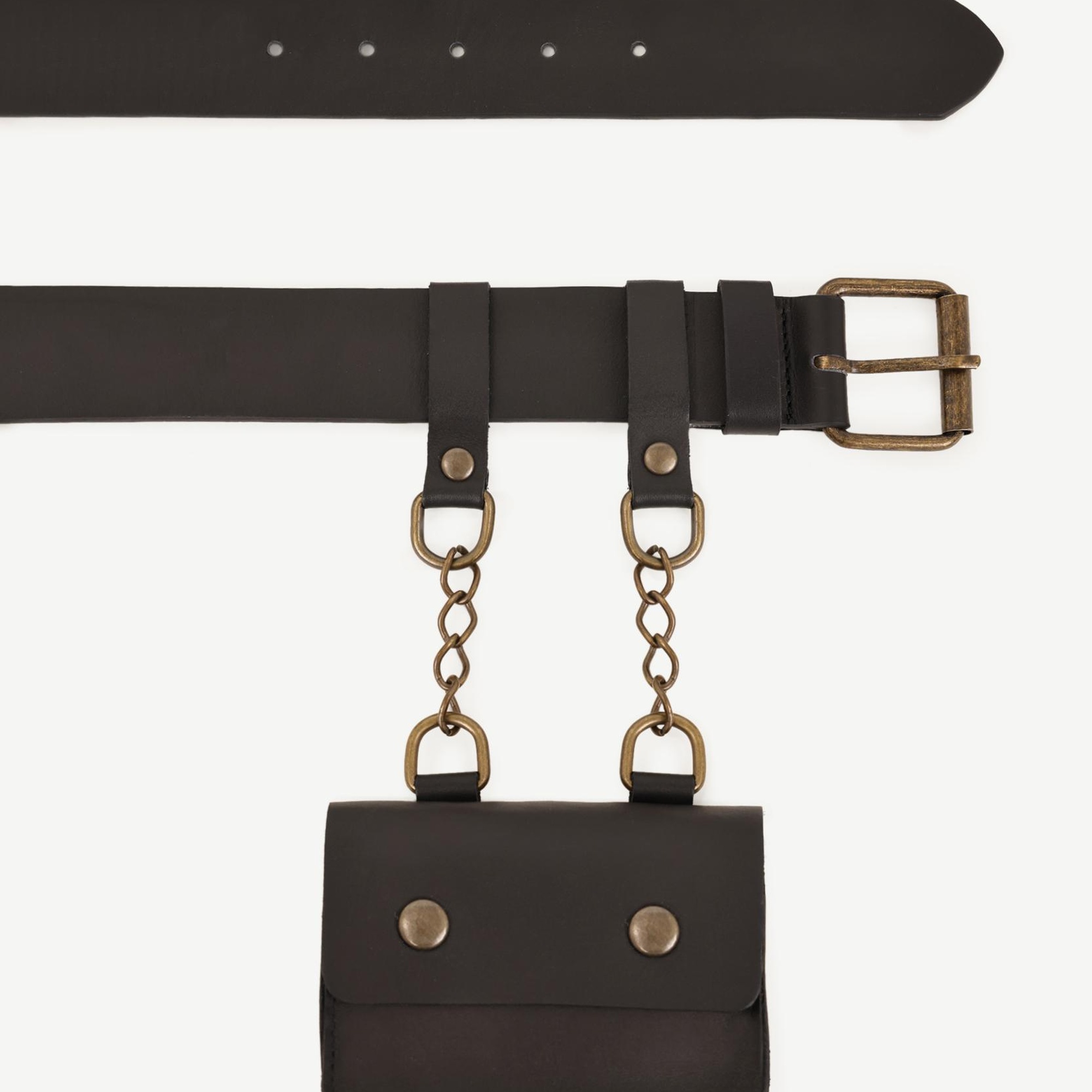 YARGICI Cüzdan Detaylı Deri Kemer