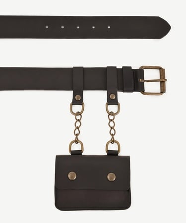  YARGICI Cüzdan Detaylı Deri Kemer