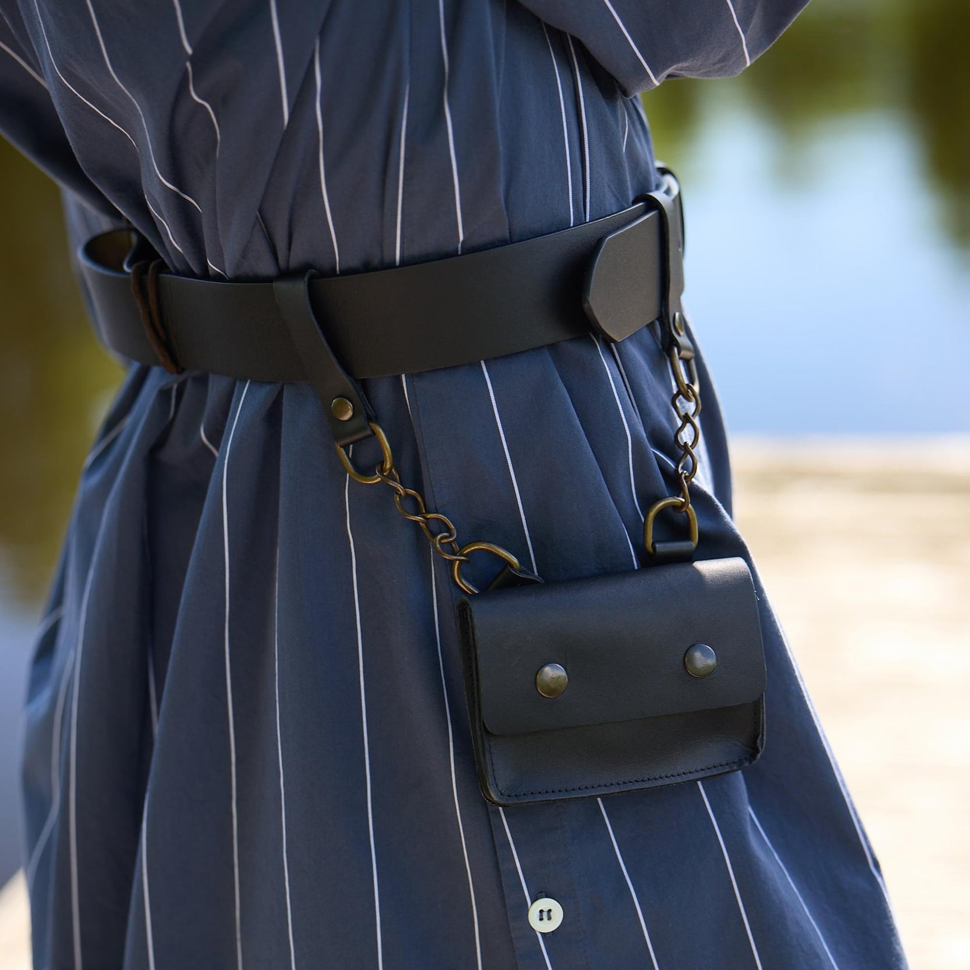 YARGICI Cüzdan Detaylı Deri Kemer