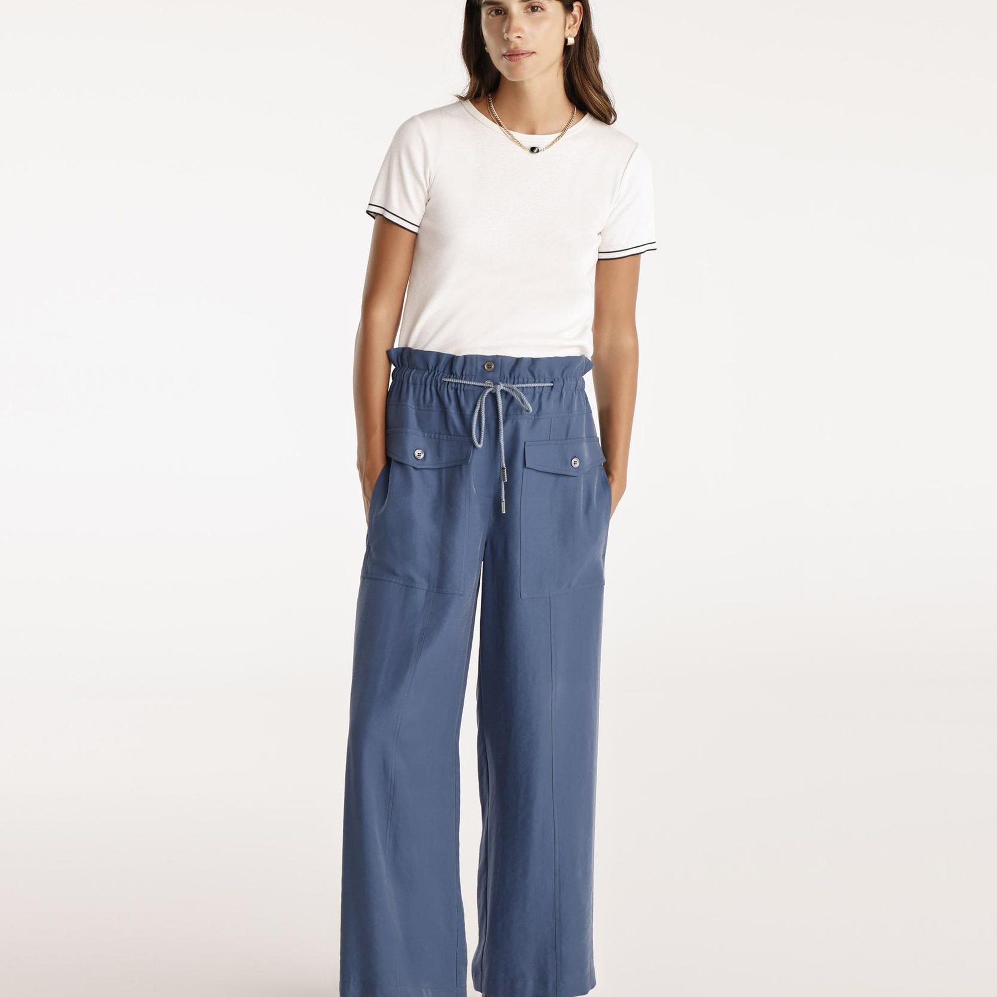 YARGICI Yüksek Bel Geniş Paça Pantolon