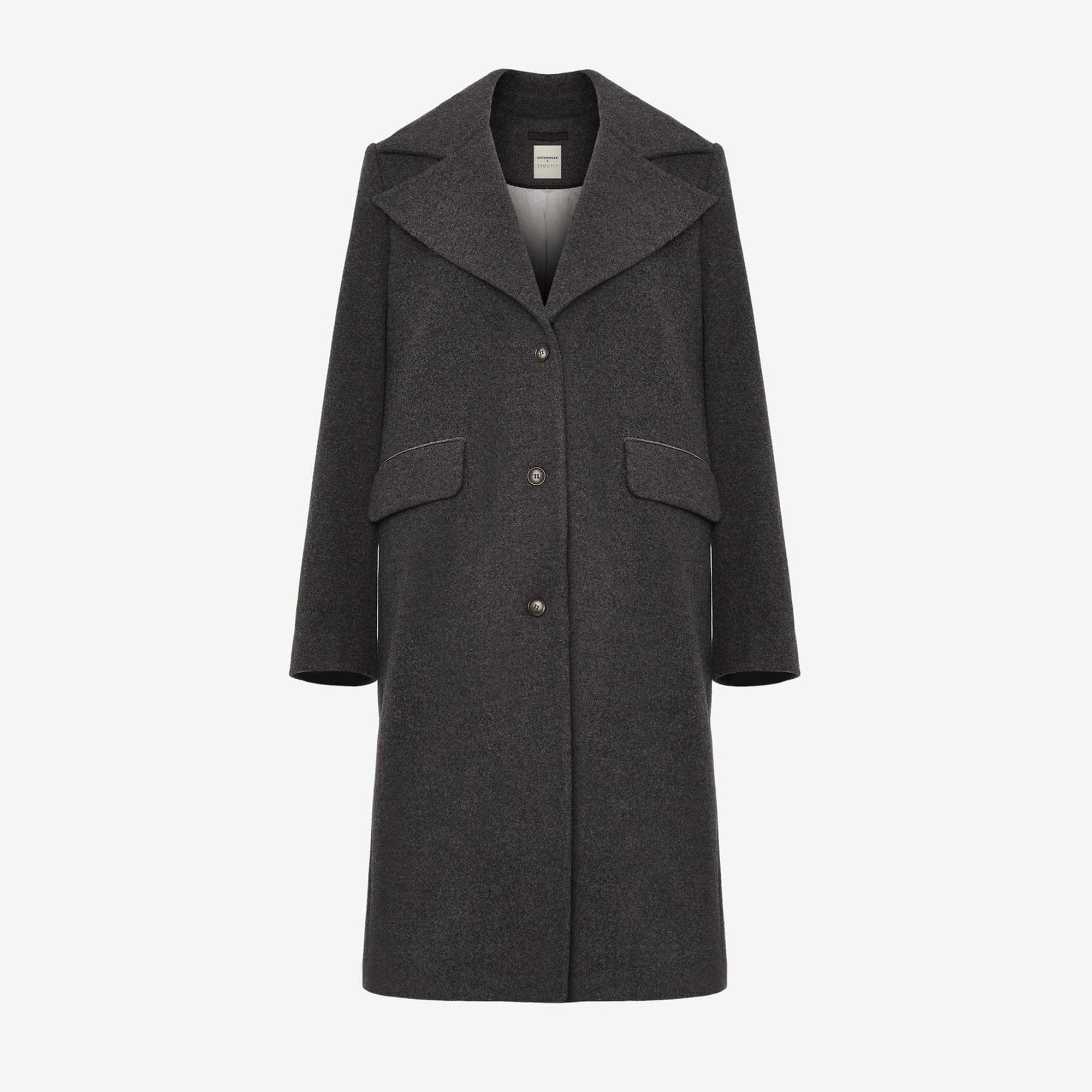 YARGICI Geniş Yakalı Düz Kesim Palto