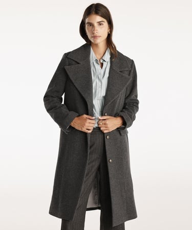  YARGICI Geniş Yakalı Düz Kesim Palto