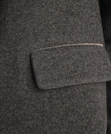  YARGICI Geniş Yakalı Düz Kesim Palto